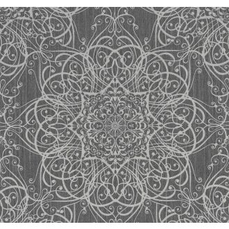   Erismann MIX Collection/Bestseller 02465-10 Klasszikus rokokó jellegű díszítőminta sötétszürke ezüst csillogó hatás tapéta