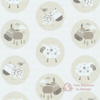   Ki a legnagyobb szamár?.. ha faladra kerül eldöntheted! Bájos gyerekszobai állatminta fehér bézs szürke és barna tónus tapéta