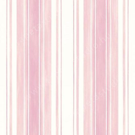 Decofun 05799 Gyerekszobai csíkos fehér és rózsaszín tónus tapéta