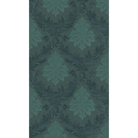 Rasch Textil Da Capo 085463 barokk díszítőminta textil zöld árnyalatok tapéta