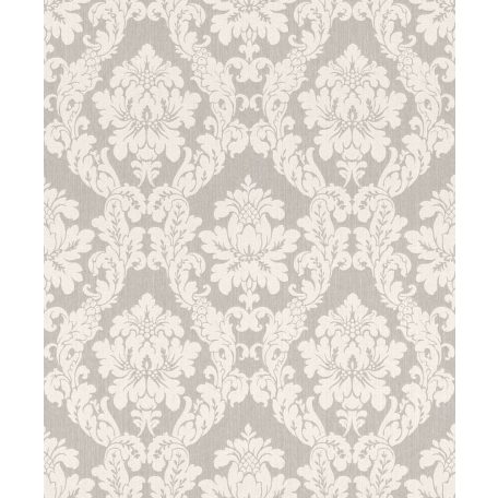 Rasch Textil Da Capo 085838  klasszikus barokk díszítőminta ezüstszürke krémfehér tapéta