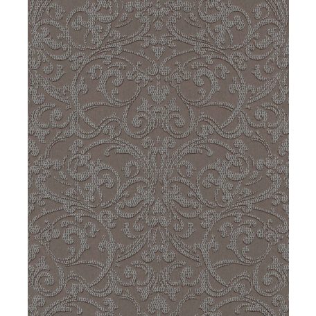 Rasch Textil Da Capo 085906  klasszikus barokk díszítőminta sötétbarna ezüst tapéta