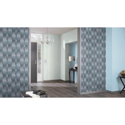 Erismann Fashion for Walls 10004-08 Strukturált egyszínű kék csillogó hatás tapéta