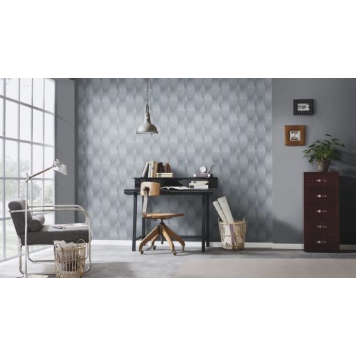 Erismann Fashion for Walls 10004-10 Strukturált egyszínű szürke ezüst csillogó hatás tapéta