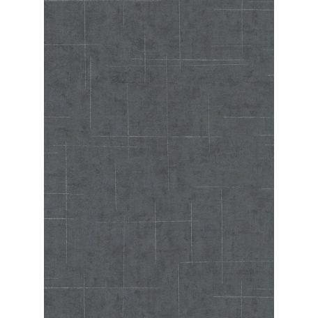 Erismann Fashion for Walls 10006-15 Natur beton alapon karcolt vonalak antracit fekete ezüst csillogó hatás tapéta