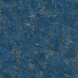   Valósághű megjelenésű nyers patinás vakolat/beton minta éjkék és arany tónus fémes hatás tapéta