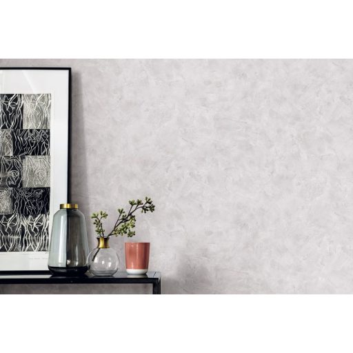 Valósághű megjelenésű nyers patinás vakolat/beton minta középszürke tónus tapéta