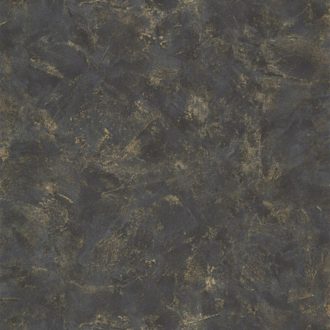   Valósághű megjelenésű nyers patinás vakolat/beton minta antracit/fekete és arany tónus fémes hatás tapéta