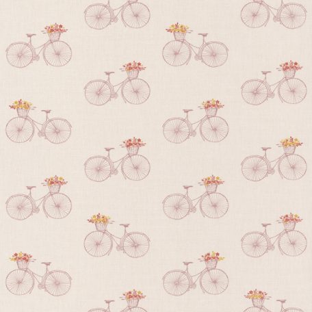 DAISY  Romantikus régimódi kerékpárok bézs rózsaszín árnyalatok sárga tapéta