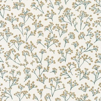   Caselio Sunny Day 100257130  POPPY Natur bimbózó pipacsok krém gazdag zöld arany tapéta