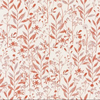 Sunny Day 100264044 LAURA Natur mezei növények virágok krém barna meleg terrakotta tapéta