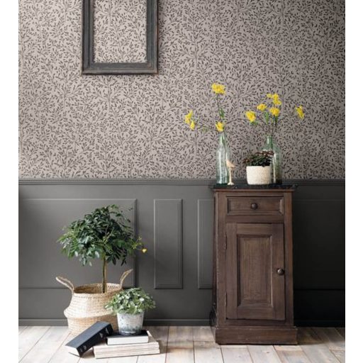 Caselio Sunny Day 100279190  LUCY Natur ágak levelek szürke faszén fekete tapéta