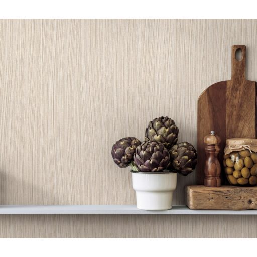 Erismann Fashion for Walls 3, 10028-02 Egyszínű enyhén hullámos vonalkázott struktúra bézs tapéta