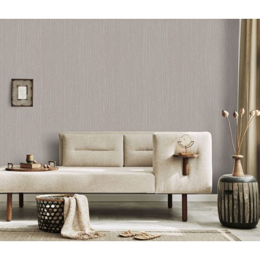 Erismann Fashion for Walls 3, 10028-38 Egyszínű enyhén hullámos vonalkázott struktúra szürkésbézs/szürkésbarna tapéta
