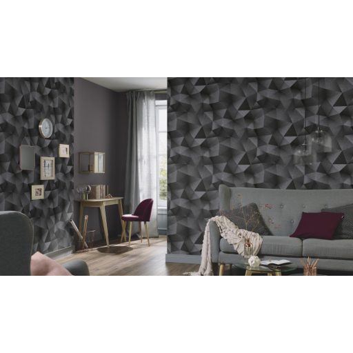 Erismann Fashion for Walls 3, 10028-45 Egyszínű enyhén hullámos vonalkázott struktúra szürkéslila tapéta