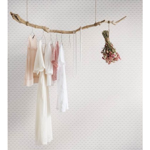 CAROLINE Geometrikus rácsos minta virágmotívummal krém bézs barna tapéta