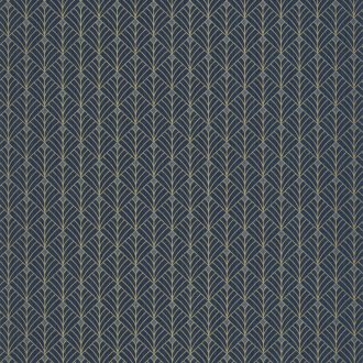 Mistinguett Geometrikus rombuszminta sötétkék csillogó arany tapéta