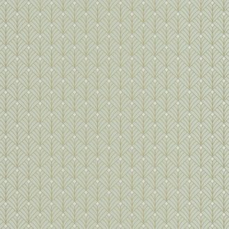 Mistinguett Geometrikus rombuszminta világoszöld csillogó arany tapéta