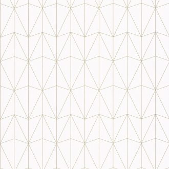 100441066 CHRYSLER Geometrikus kortárs megjelenítés hűvös fehér csillogó arany tapéta