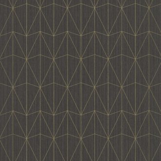 100449134 CHRYSLER Geometrikus kortárs megjelenítés telt sötétbarna csillogó arany tapéta