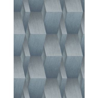   Erismann Fashion for Walls 10046-08 Indusztriális Geometrikus 3D minta szálcsiszolt felület acélkék szürke ezüst csillogó fémes hatás tapéta