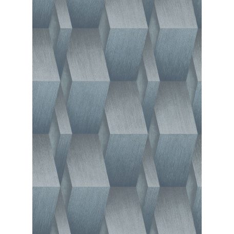 Erismann Fashion for Walls 10046-08 Indusztriális Geometrikus 3D minta szálcsiszolt felület acélkék szürke ezüst csillogó fémes hatás tapéta