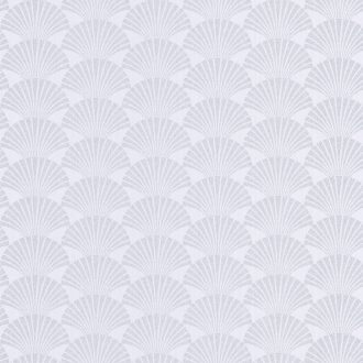   Caselio Scarlett 100490198 PEARL Natur legyezőminta világos szürkésfehér csillogó ezüst tapéta