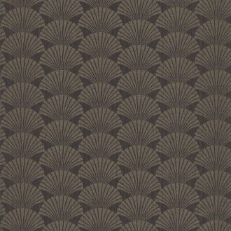   Caselio Scarlett 100499029 PEARL Natur legyezőminta telt barna csillogó arany tapéta