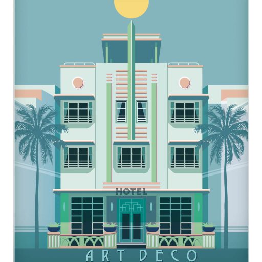 Caselio Scarlett 100534576  SCARLETT by DAY Art Deco tengerparti hotel kék szines falpanel