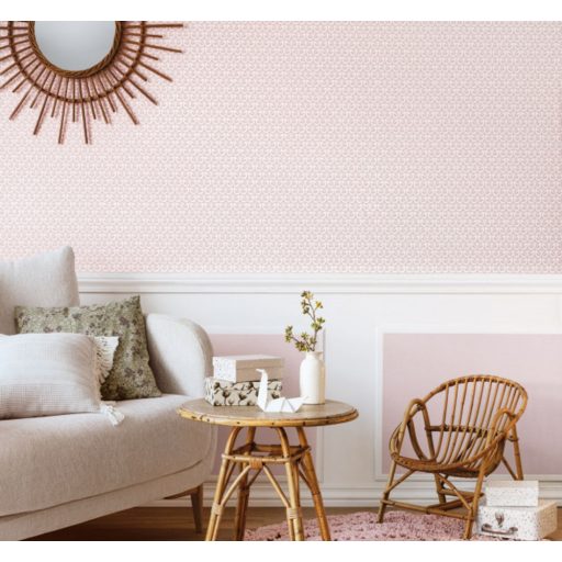 Természetes kézműves szellemű lágy egyszínű finom textilhatású minta világos antik rózsaszín tónus tapéta