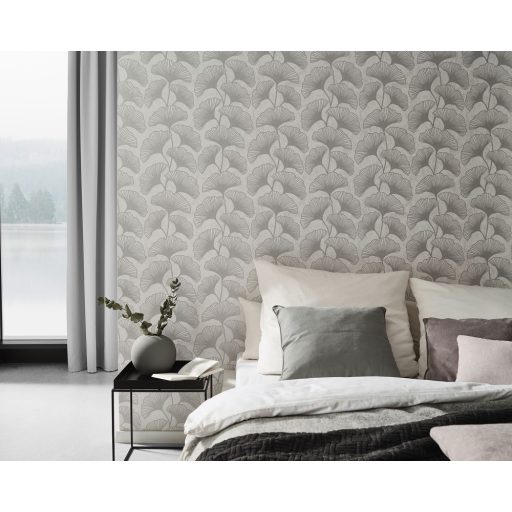 Erismann Carat 10064-14 Natur gingko levelek krém szürkésbézs csilámló mintafelület tapéta