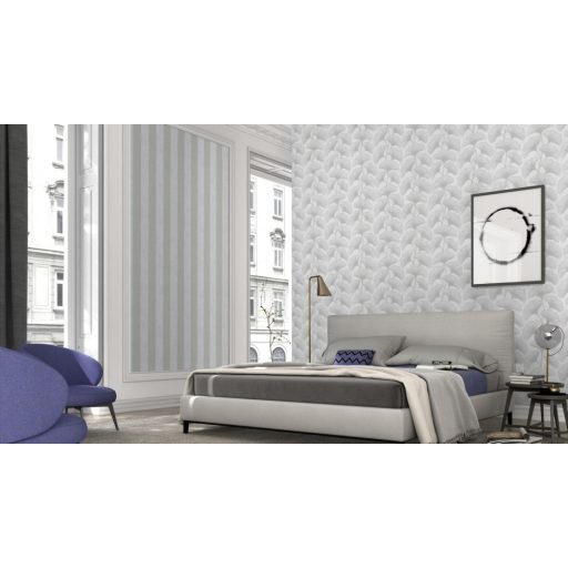 Erismann Carat 10064-31 Natur gingko levelek krémszürke ezüst csilámló mintafelület tapéta