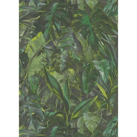 Erismann Instawalls 2, 10081-07  Natur dzsungel trópusi levelek zöld árnyalatok szürke fehér tapéta