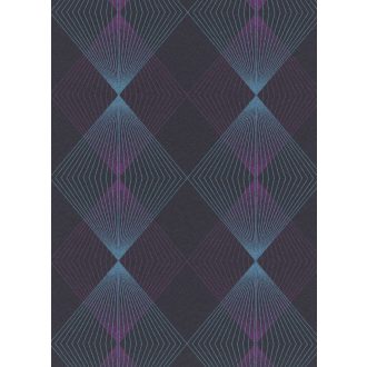   Erismann Instawalls 2, 10085-08 Geometrikus grafikus 3D kék lila fekete tapéta