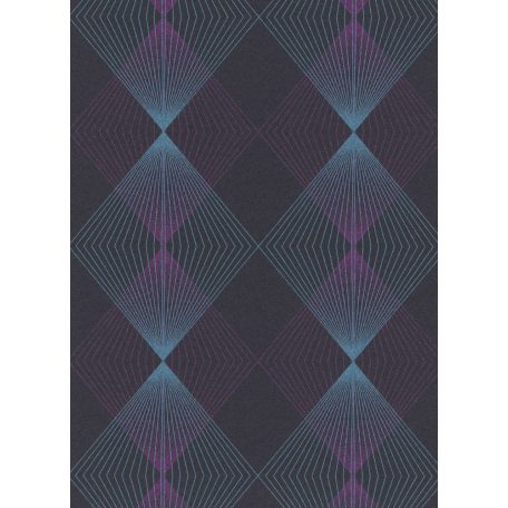 Erismann Instawalls 2, 10085-08 Geometrikus grafikus 3D kék lila fekete tapéta