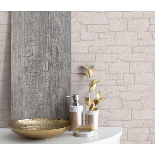 Erismann MIX Collection/Imitations 2 10091-02 Natur tégla/kőminta bézs szürkésbézs barna csillogó mintarészletek tapéta