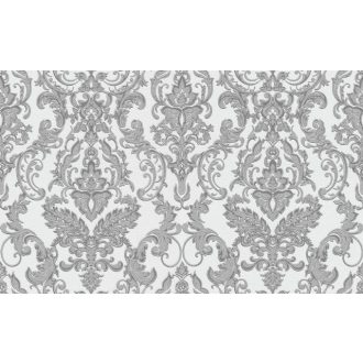   Erismann MIX Collection/Bestseller 10095-10 Klasszikus barokk díszítőminta törtfehér szürke ezüst csillogó mintarészletek tapéta