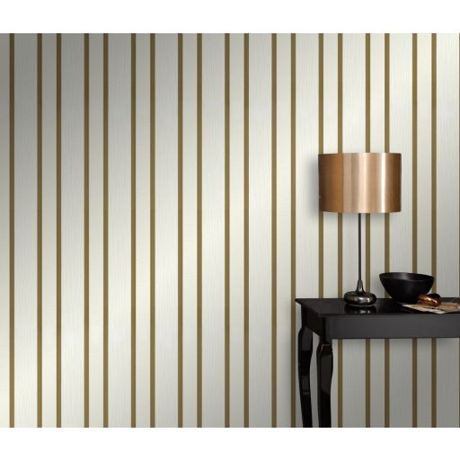 Erismann Spotlight 10103-30 Klasszikus csíkos díszítőminta krém bézsarany arany tapéta