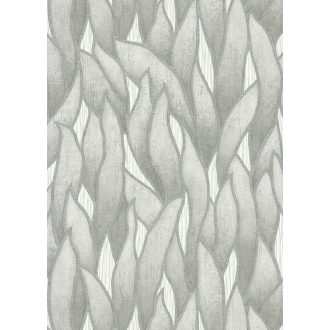   Erismann Spotlight 10104-10 Natur Stilizált levélmintázat fehér szürke árnyalatok ezüst tapéta