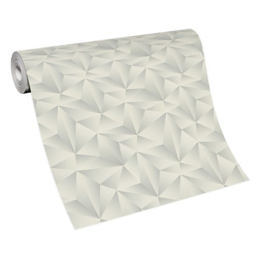 Erismann Spotlight 10106-31 Geometrikus Grafikus Expresszív háromszögek mintája 3D krémszürke szürke ezüst tapéta