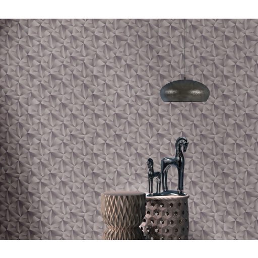 Erismann Spotlight 10106-34 Geometrikus Grafikus Expresszív háromszögek mintája 3D szürke lilás szürke ezüst tapéta