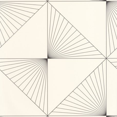 Moonlight 101069006 Geometrikus négyzetek-háromszögek vonalkázással fehér fekete tapéta
