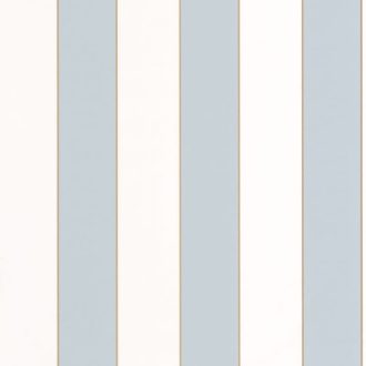   Minimalista és stílusos csíkos design arany vonallal kiemelve fehér égszínkék és arany tónus tapéta