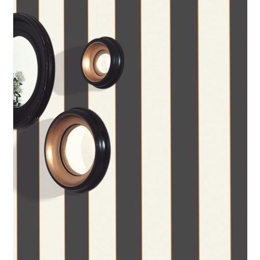 Caselio Moonlight 101072092 Csíkos fekete fehér csillogó fémes arany tapéta