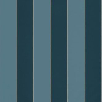   Minimalista és stílusos csíkos design arany vonallal kiemelve páva és óceánkék arany tónus tapéta