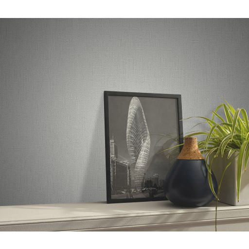 Erismann Spotlight 10108-29 Natur Egyszínű strukturált vakolatminta ezüstszürke/ezüst tapéta