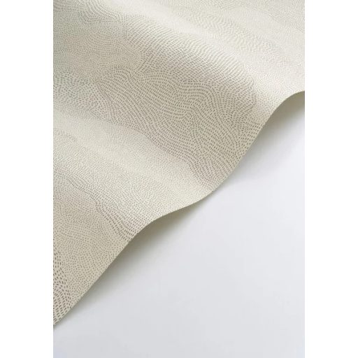 Homokdűnék lágy vonalait idéző apró részecskékből álló grafikus minta szürkésbézs és antracit tónus finom mintafény tapéta