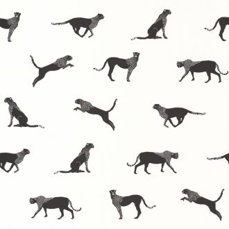   Caselio Moonlight 101140096 Natur nagymacskák fehér fekete tapéta