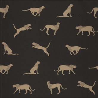   Caselio Moonlight 101152091  Natur nagymacskák fekete fémes arany tapéta