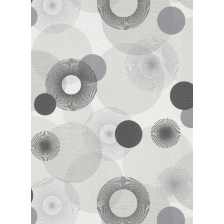 Erismann Novara 10116-34 Grafikus Váltakozó körök fehér szürke fekete tapéta